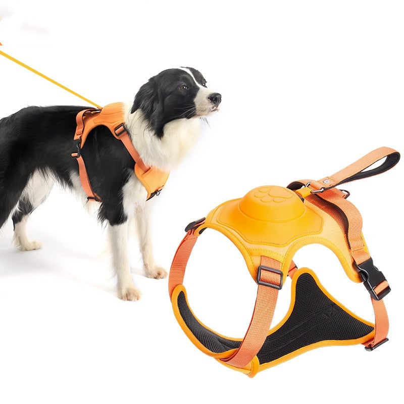 Pet Dog Hand Holding Rope Chest Strap Integrated Automatic Retractable